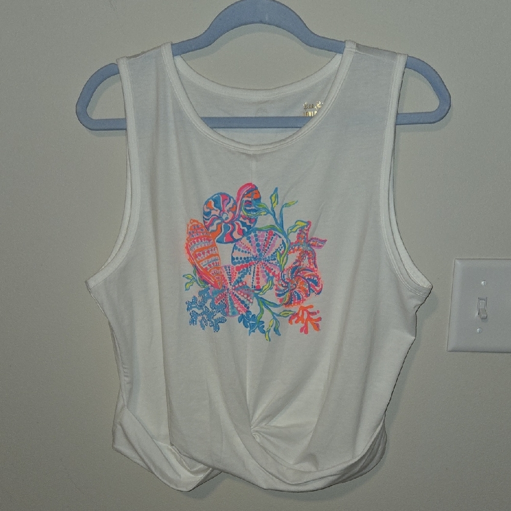 Lilly Pulitzer Luxletic Greer Tank in Shell Me Something Good